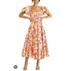 Floral Puff Sleeve Dress